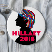 Hillary 2016 Retro Entwurfs-Knopf (kolossaler 6 Button (Beispiel)