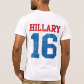 Hillary 2016, Schmutz-Retro Uni-Baseball Jersey T-Shirt (Rückseite)