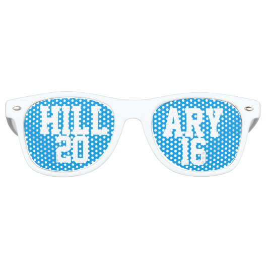 Hillary 2016 Trendy Blue Shades Partybrille (Vorderseite)