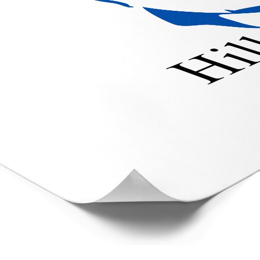 Hillary 2016 Vote Hillary Clinton für Präsident Poster (Ecke)