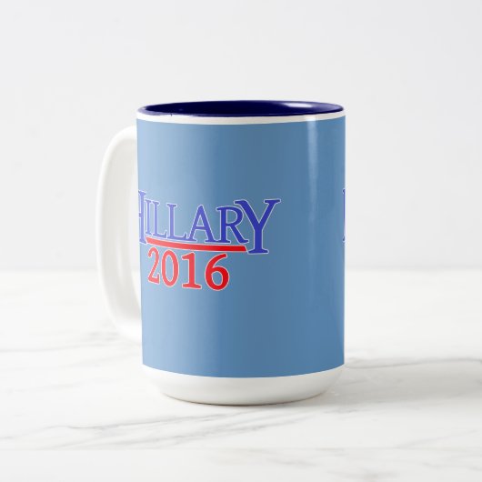 HILLARY 2016 ZWEIFARBIGE TASSE (Vorderseite Links)