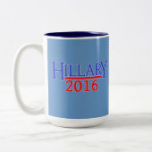 HILLARY 2016 ZWEIFARBIGE TASSE (Links)