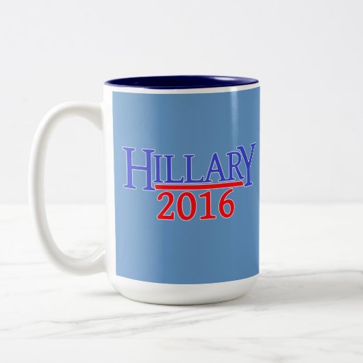 HILLARY 2016 ZWEIFARBIGE TASSE (Links)