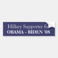 Hillary-Anhänger für, OBAMA - BIDEN '08
