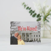 Hillary & Bill New Address Christmas card Postkarte (Stehend Vorderseite)