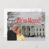 Hillary & Bill New Address Christmas card Postkarte (Vorne/Hinten)