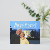 Hillary & Bill New Address Christmas card Postkarte (Stehend Vorderseite)