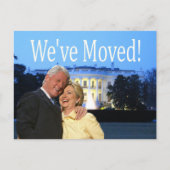 Hillary & Bill New Address Christmas card Postkarte (Vorderseite)
