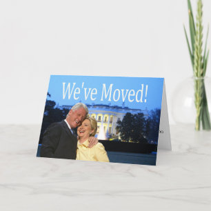 Hillary & Bill New Address Christmas Feiertagskarte