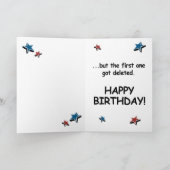Hillary Birthday E-Mail Card - Es tut mir so leid, Karte (Innenseite)