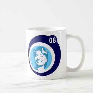 Hillary clinton 08. blaue Blasen. Kaffeetasse