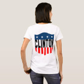 Hillary Clinton 08. (doppelseitig) Sterne & Streif T-Shirt (Schwarz voll)
