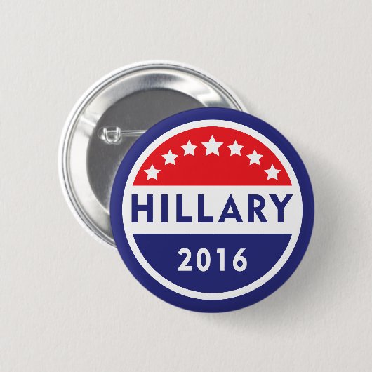 Hillary Clinton 16 Button (Vorne & Hinten)