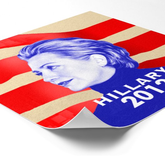 Hillary Clinton 2012 Poster (Ecke)