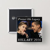 Hillary Clinton 2016 Button (Vorne & Hinten)