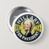 Hillary Clinton 2016 Button (Vorne & Hinten)