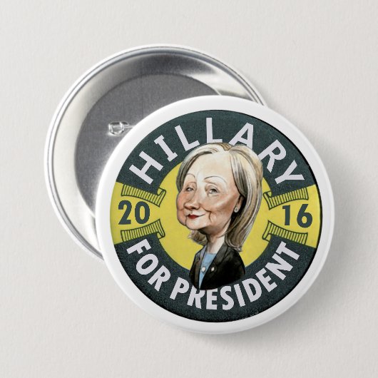 Hillary Clinton 2016 Button (Vorne & Hinten)