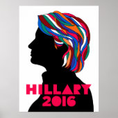 Hillary Clinton 2016 Campaign Retro Poster (groß) (Vorne)