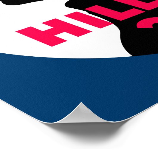 Hillary Clinton 2016 Campaign Retro Poster (klein) (Ecke)