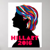 Hillary Clinton 2016 Campaign Retro Poster (klein) (Vorne)