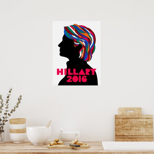 Hillary Clinton 2016 Campaign Retro Poster (M) (Küche)