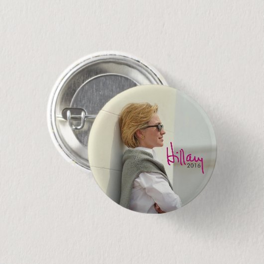 Hillary Clinton 2016 für Präsidenten Button (Vorne & Hinten)