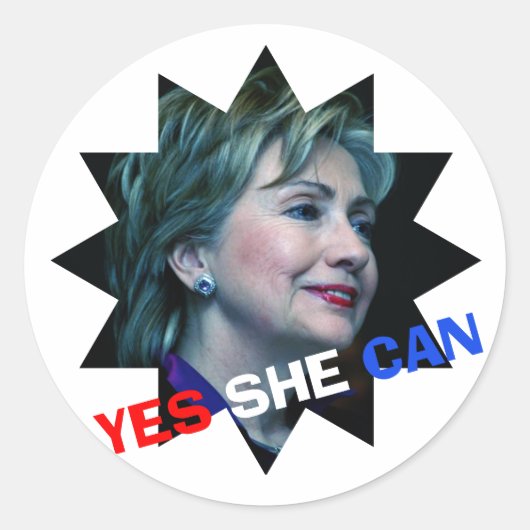 Hillary Clinton 2016 - Ja, sie kann - Aufkleber (Vorderseite)