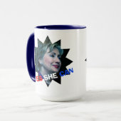 Hillary Clinton 2016 - Ja, sie kann - Tasse (Vorderseite Links)