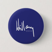 Hillary Clinton 2016 Kampagne Blue Pinback Button (Vorderseite)
