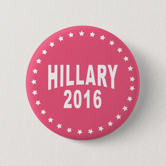 Hillary Clinton 2016 Kampagne Pink Pinback Button (Vorderseite)