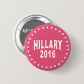 Hillary Clinton 2016 Kampagne Pink Pinback Button (Vorne & Hinten)