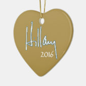 Hillary Clinton 2016 Keramikornament (Links)