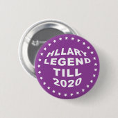 Hillary Clinton 2016 lila Pinback Button 2" (Vorne & Hinten)