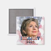 Hillary Clinton 2016 Magnet (Vorderseite/Rückseite)