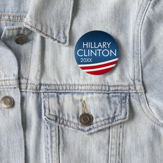 Hillary Clinton 2016 Modern Swoop Design Button (Beispiel)