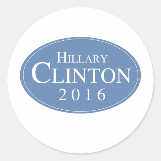 HILLARY CLINTON 2016 OVALESQUE -.png Runder Aufkleber (Vorderseite)