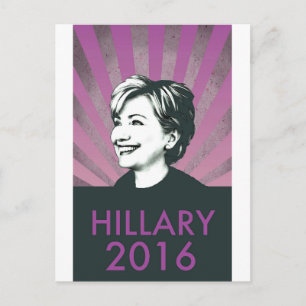 Hillary Clinton 2016 Postkarte
