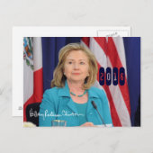 Hillary Clinton 2016 Postkarte (Vorne/Hinten)