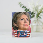 Hillary Clinton 2016 Postkarte (Stehend Vorderseite)