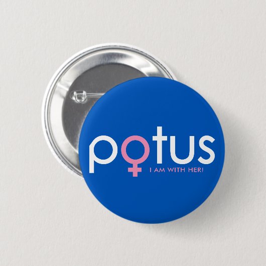 Hillary Clinton 2016 - POTUS #iamwither Button (Vorne & Hinten)
