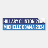 Hillary Clinton 2016 und Michelle Obama 2024 Autoaufkleber (Vorne)