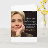 Hillary Clinton & All Children Zitat Karte (Gelbe Blume)