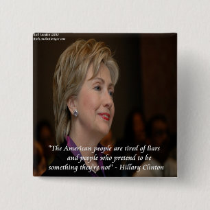 Hillary Clinton Americans Are Tired Zitat Button