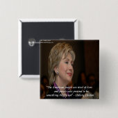 Hillary Clinton Amerikaner sind müde Zitat Button (Vorne & Hinten)