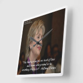 Hillary Clinton Angry Amerikaner zitieren Wall Clo Quadratische Wanduhr (Winkel)