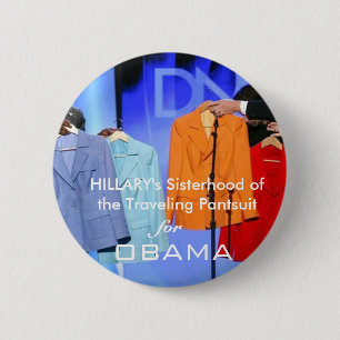 Hillary Clinton-Anhänger für Obama Button