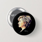 Hillary Clinton "Augen zum zukünftigen" Knopf Button (Vorne & Hinten)