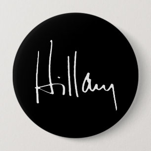 HILLARY CLINTON-AUTOGRAMM - .PNG BUTTON