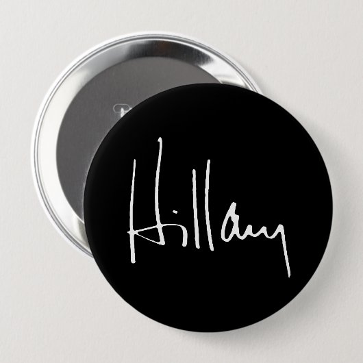 HILLARY CLINTON AUTOGRAPH -.png Button (Vorne & Hinten)