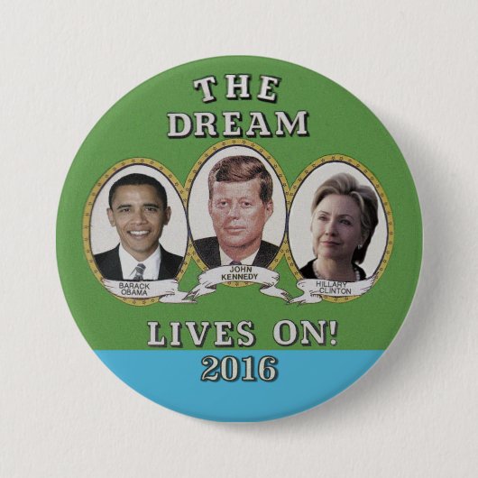 Hillary Clinton, Barack Obama u. John Kennedy Button (Vorderseite)